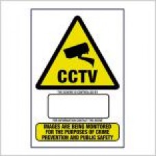 CCTV Warning sign Data protection compliant Size A4 Rigid PVC
